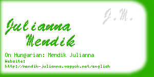 julianna mendik business card